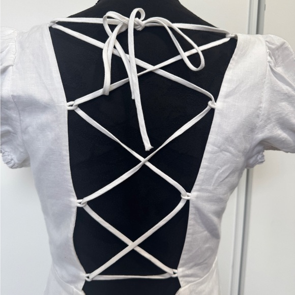 Aritzia Sunday Best Monday Strappy Back Dress White - Picture 8 of 11